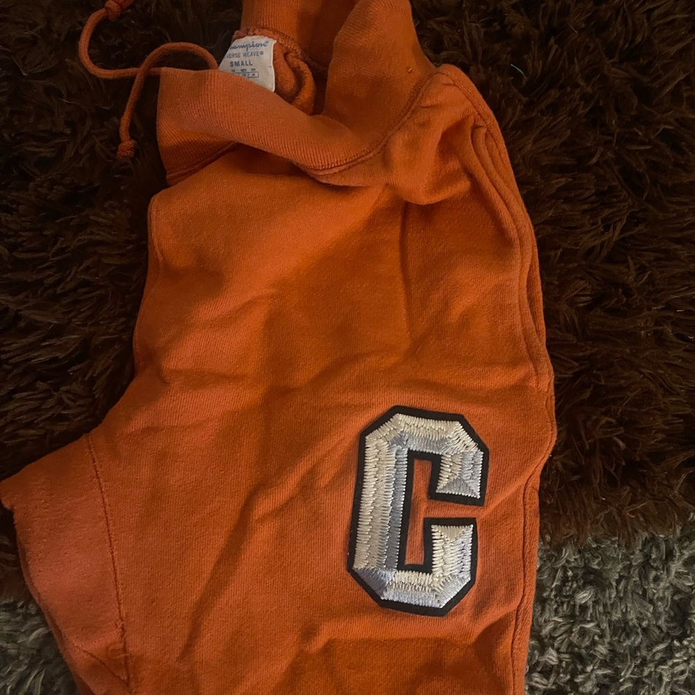 Orange female champions sweat pants